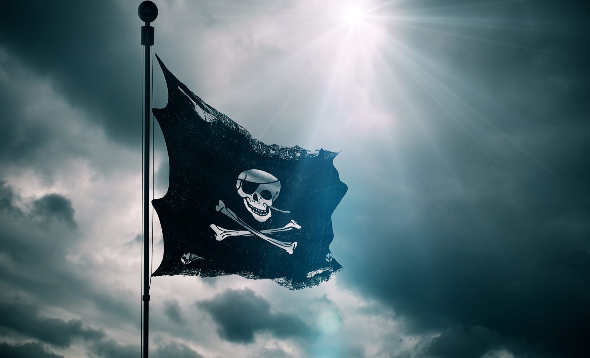 Les pirates étaient reconnaissables sur les mers à leur drapeau typique.
