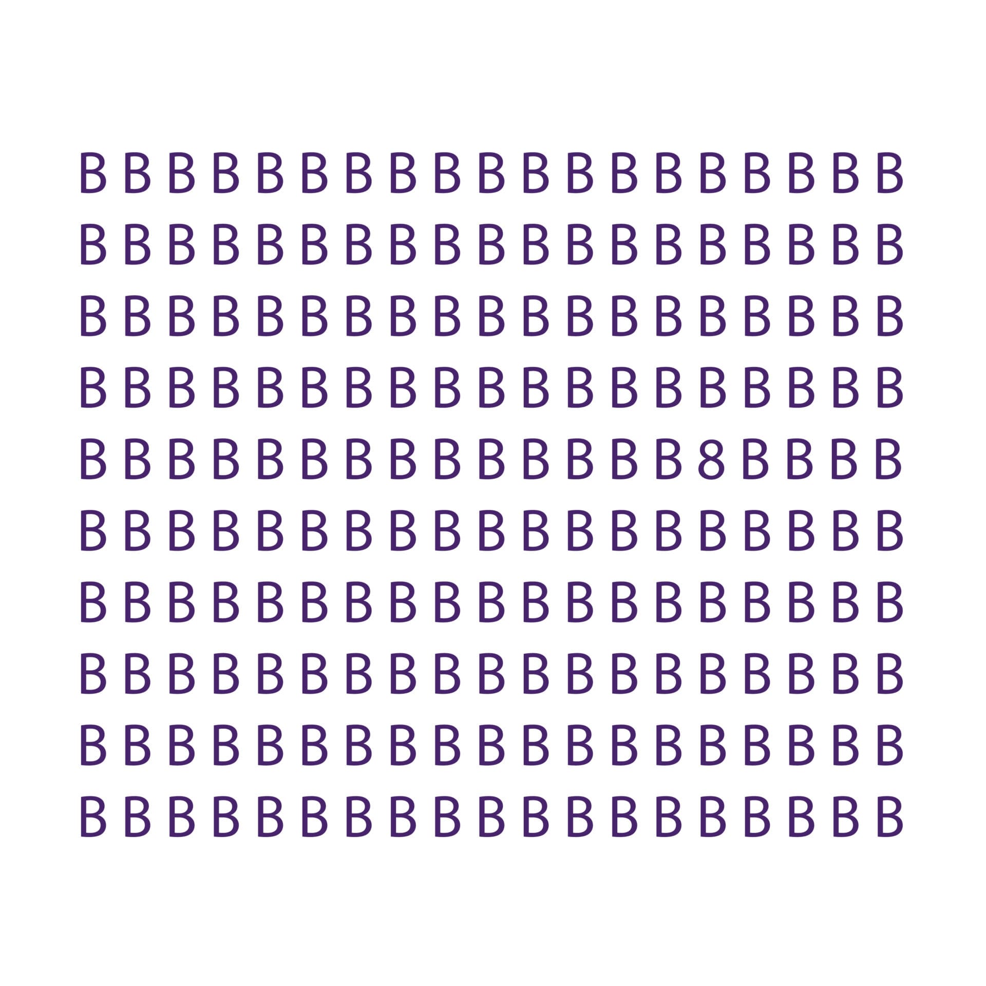 Trouvez le numéro 8.
