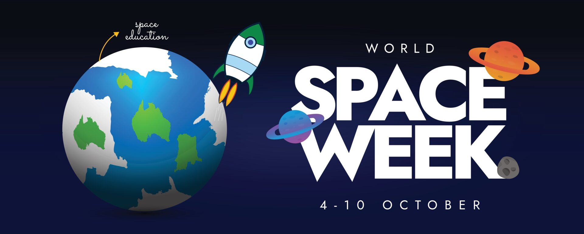 La Semaine mondiale de l'espace se déroule chaque année du 4 au 10 octobre.