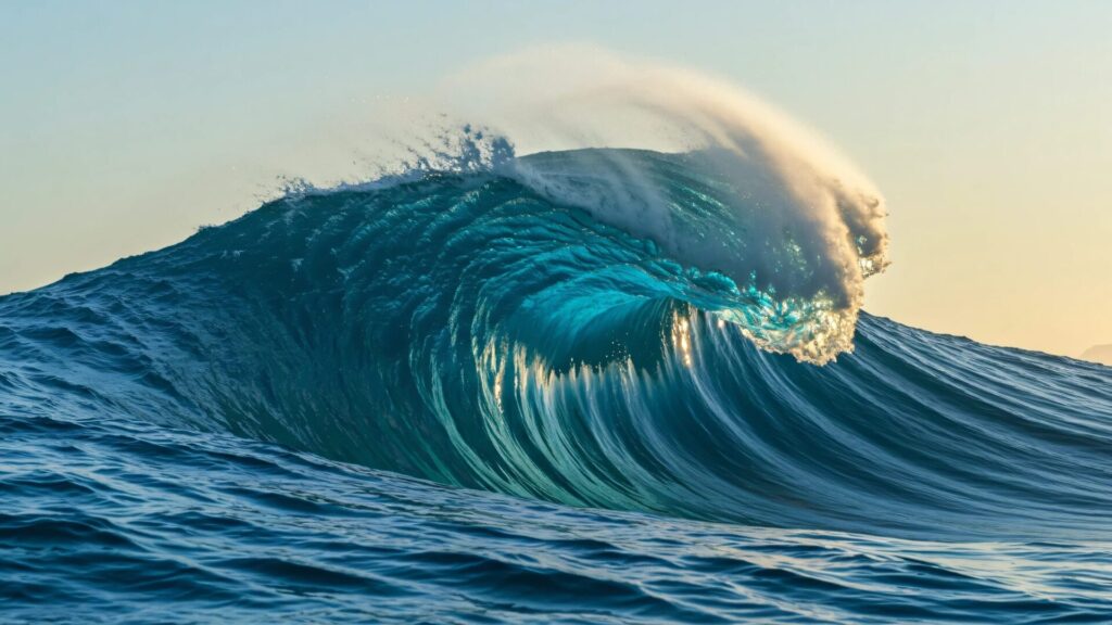 La vague du tsunami peut atteindre plusieurs centaines de mètres de haut.